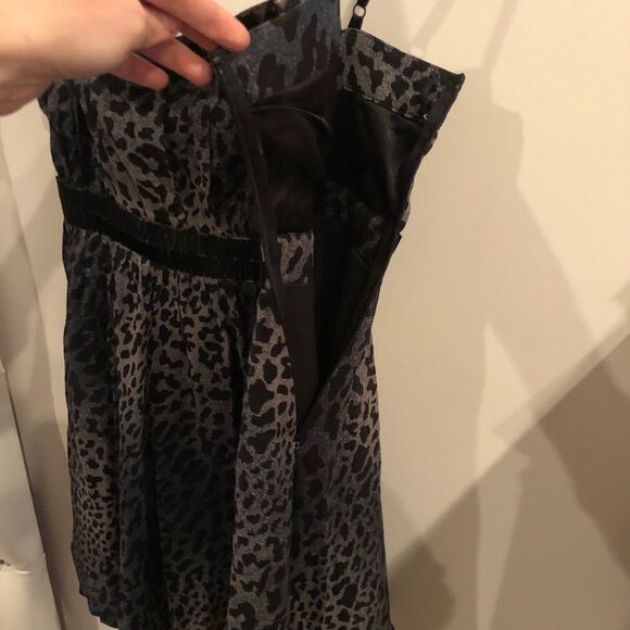 Cheetah print multi shoulder chiffon dress - Picture 10 of 13